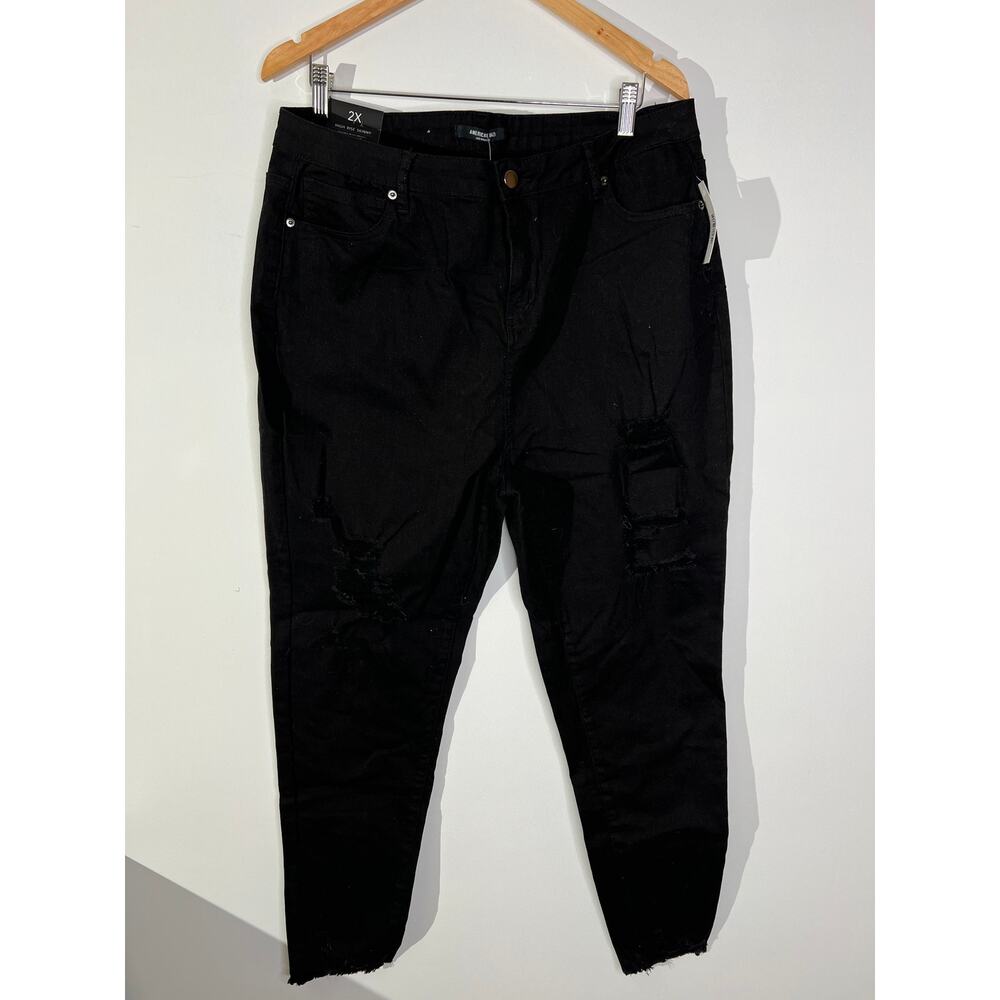 Ashley Stuart American Bazi‎ Black High Rise Skinny Jeans 2XL